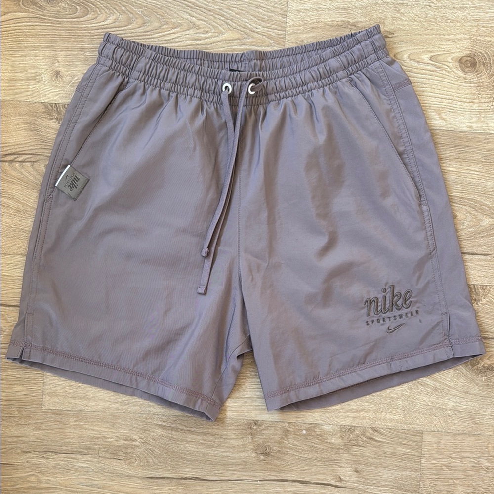 Mens Nike sportswear nylon shorts sz small dark mauve